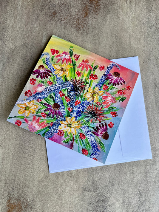 COLOR BURST 5X5 Greeting Card