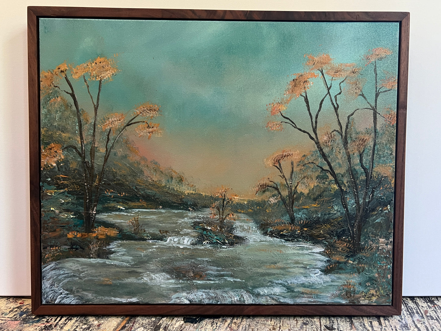 ORIGINAL CANVAS ART Acrylics Autumn Gold