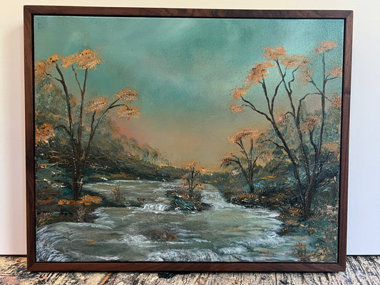 ORIGINAL CANVAS ART Acrylics Autumn Gold