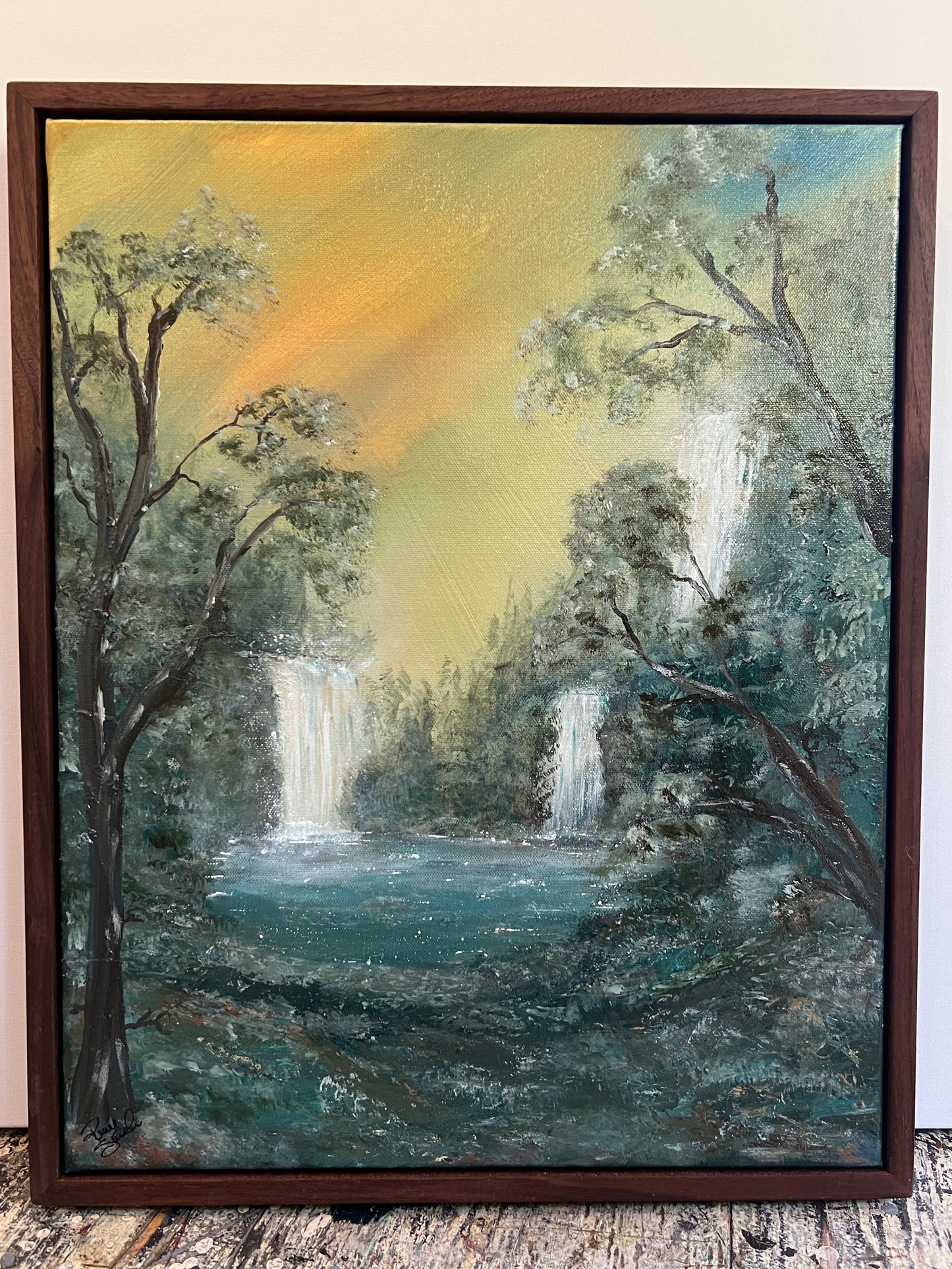 ORIGINAL CANVAS ART Acrylics Hiding Place