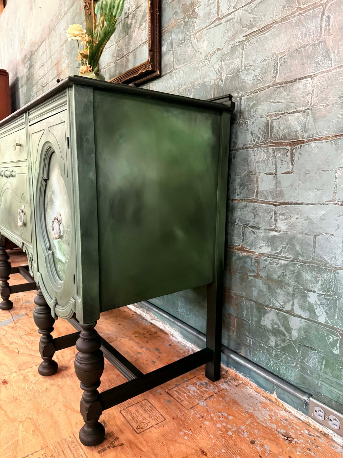 Finding Avalon  Hand-Painted Vintage Buffet