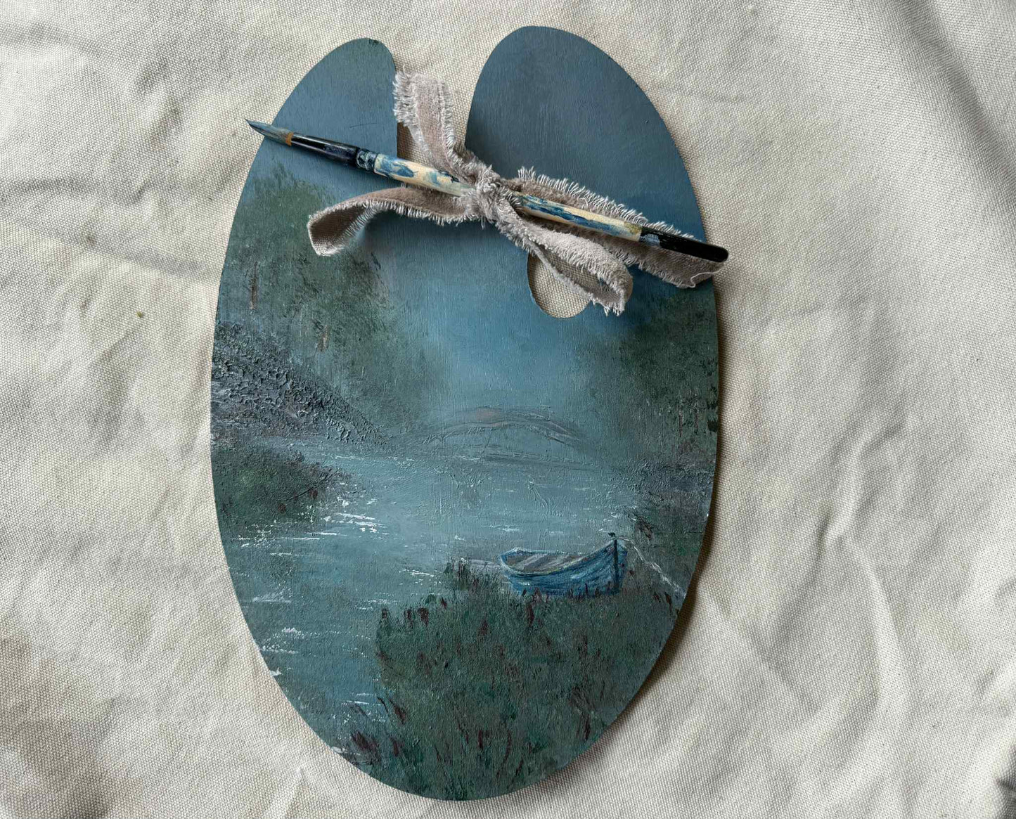 Palette Keepsake No. 5 Bridge of Silence Original Art by Renee