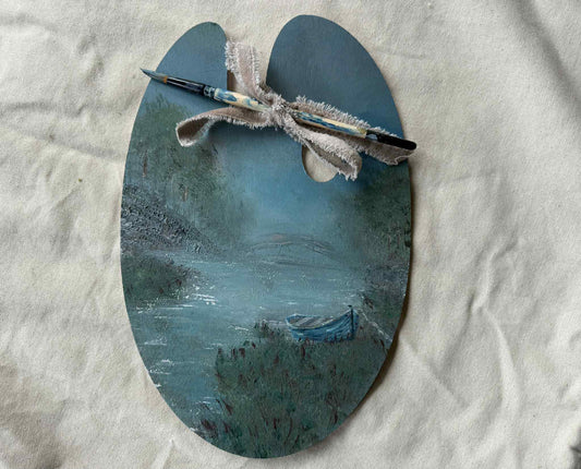 Palette Keepsake No. 5 Bridge of Silence Original Art by Renee