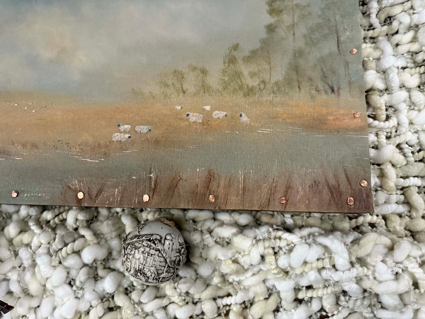 The Moment Between Original Aged Canvas Artwork by Renee