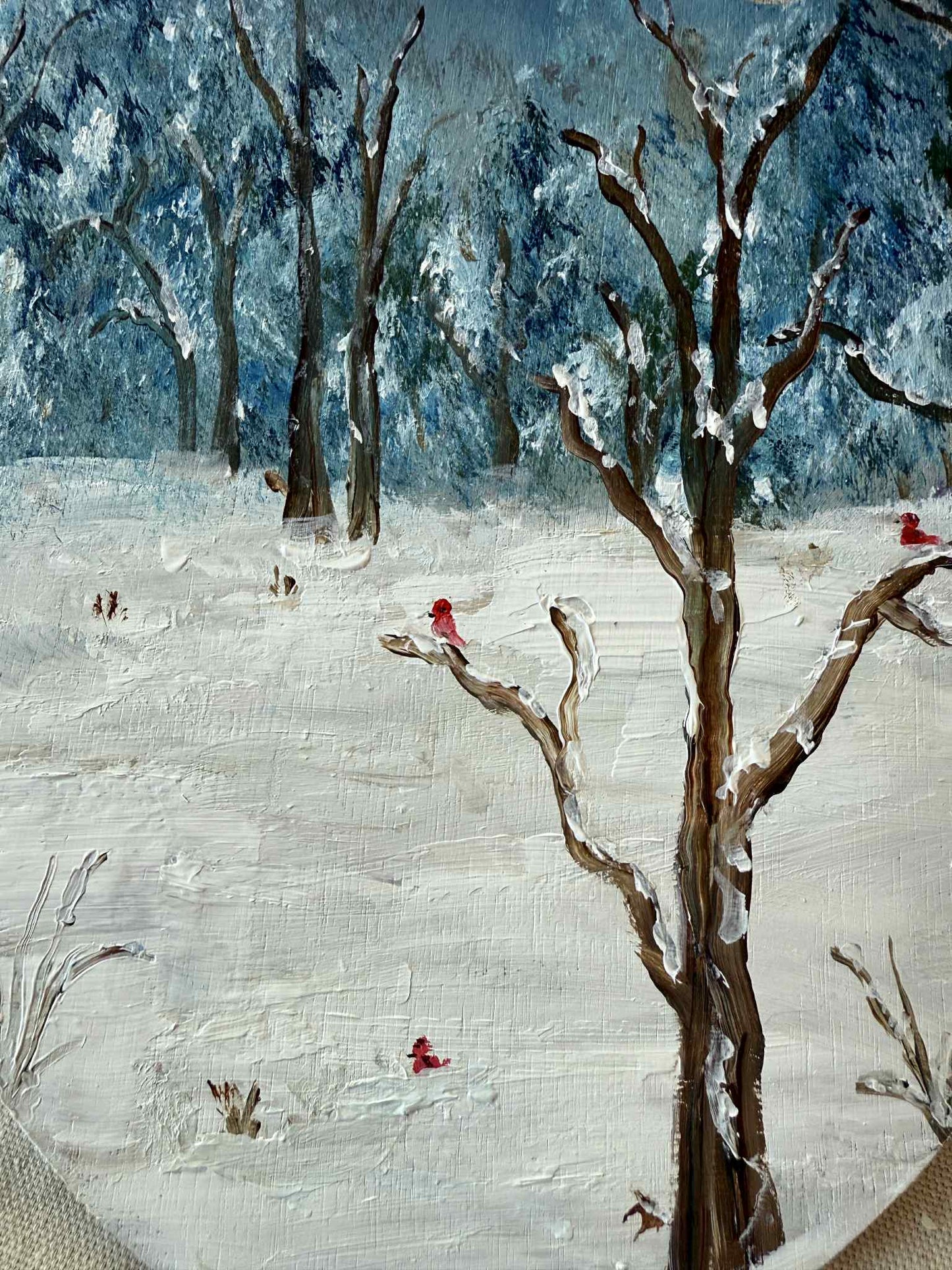 Palette Keepsake No 4 Winter’s Quiet Grace  Original Painting by Renee