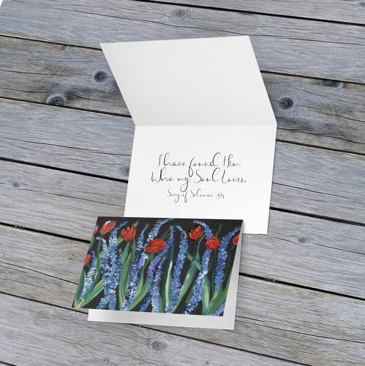 Tulips & Bluebonnets Cards 4Pack