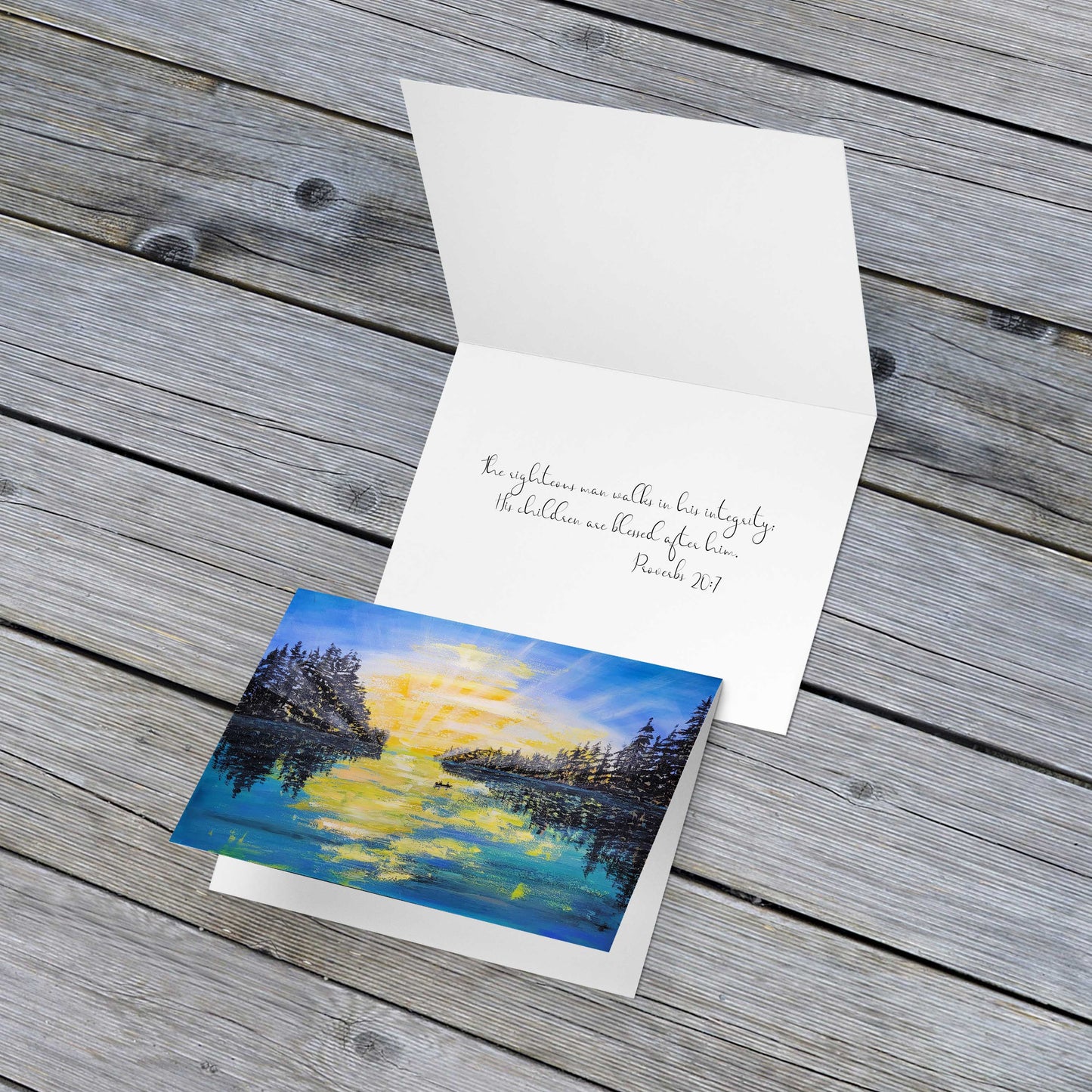 Fisherman's Sunset Greeting Cards