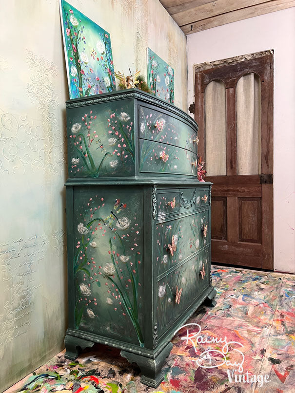 Whimsical Painted Dresser, Painted Furniture, WHERE FAIRIES DREAM