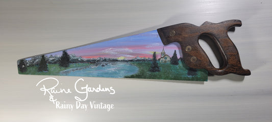 Painted Saw Blade Sunday Morning