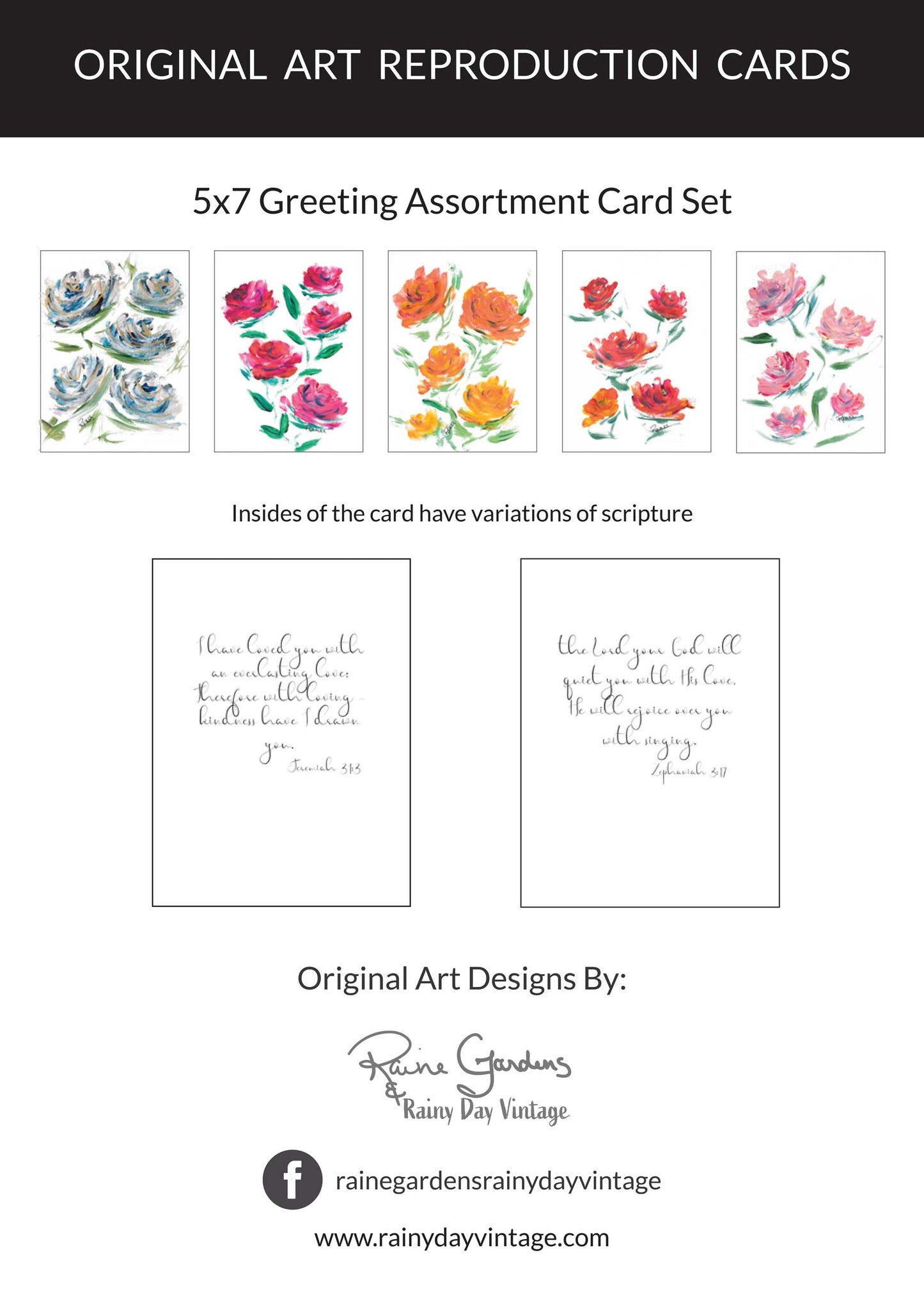 Rose Cards Variety 5Pack