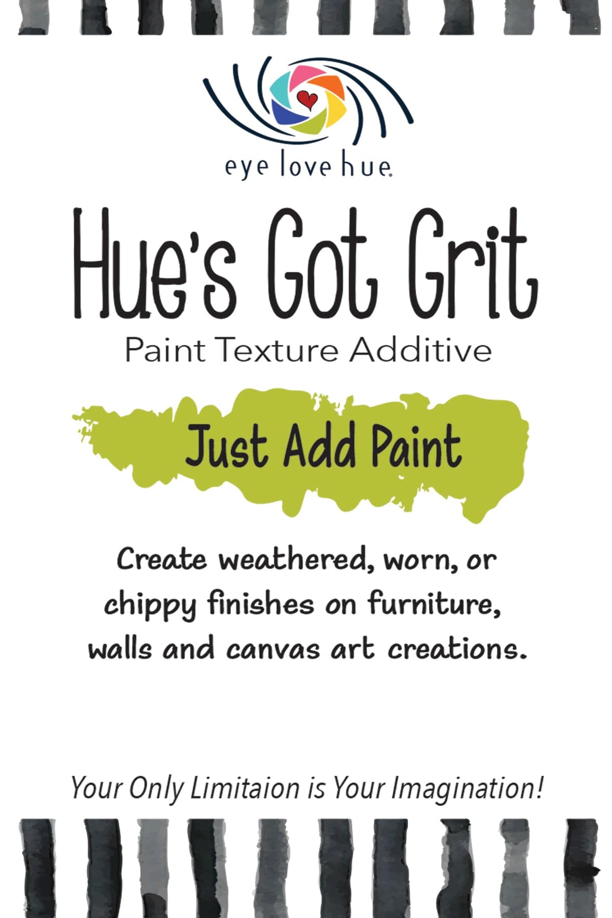 Eye Love Hue Paint & Products Hue's Got Grit Texture Additive Acrylic Mineral Paint Chalk Paint Clay Paint