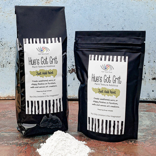 Eye Love Hue Paint & Products Hue's Got Grit Texture Additive Acrylic Mineral Paint Chalk Paint Clay Paint