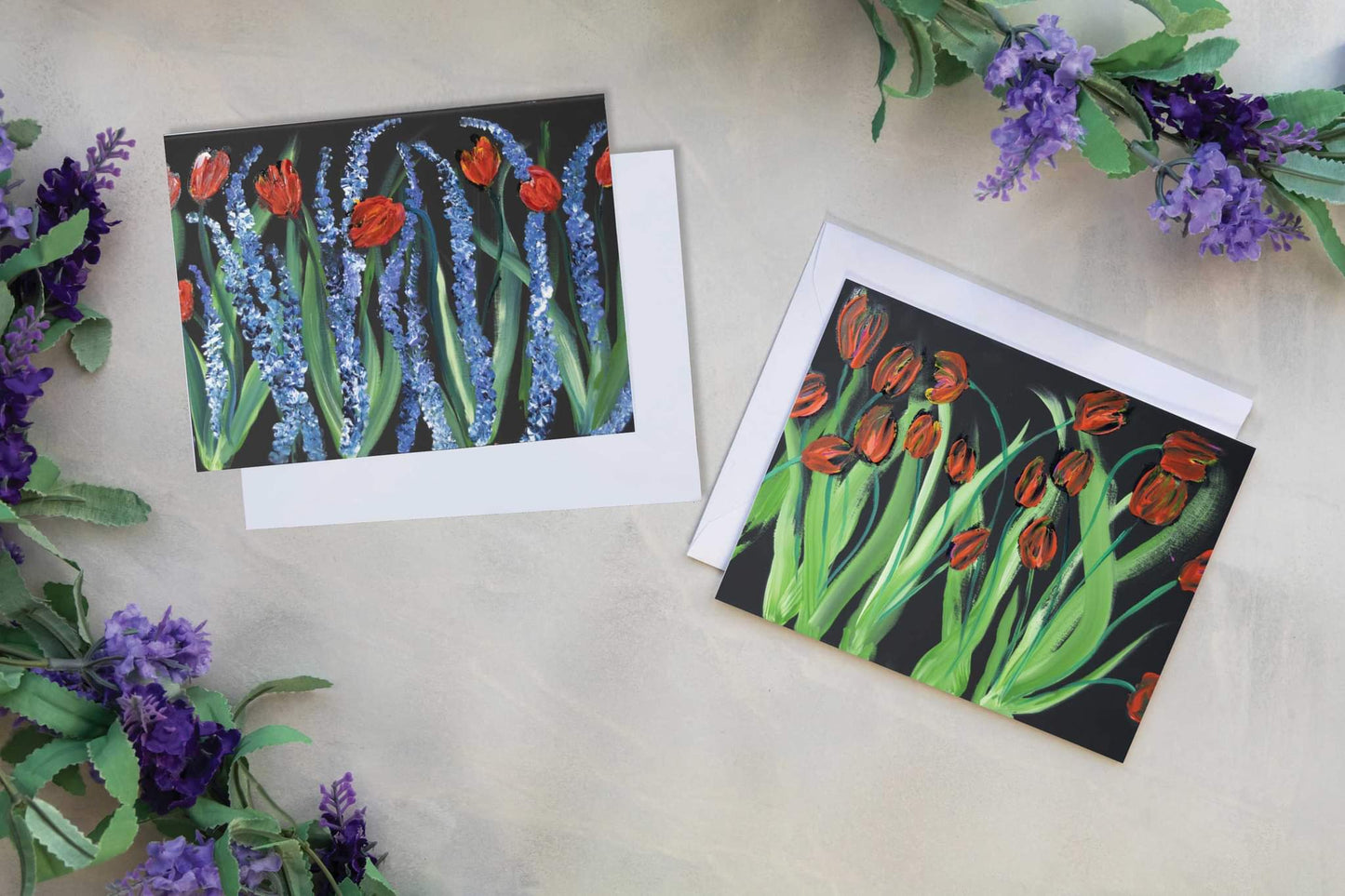 Tulips Cards Variety 4 Pack